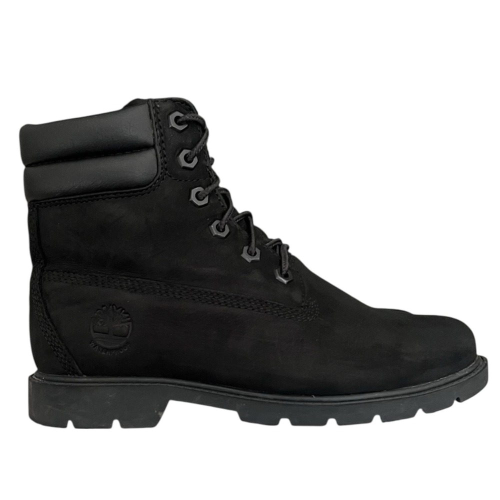 Timberland Black Suede Waterproof Lace Up Boots Womens Size 6 A156S‎
